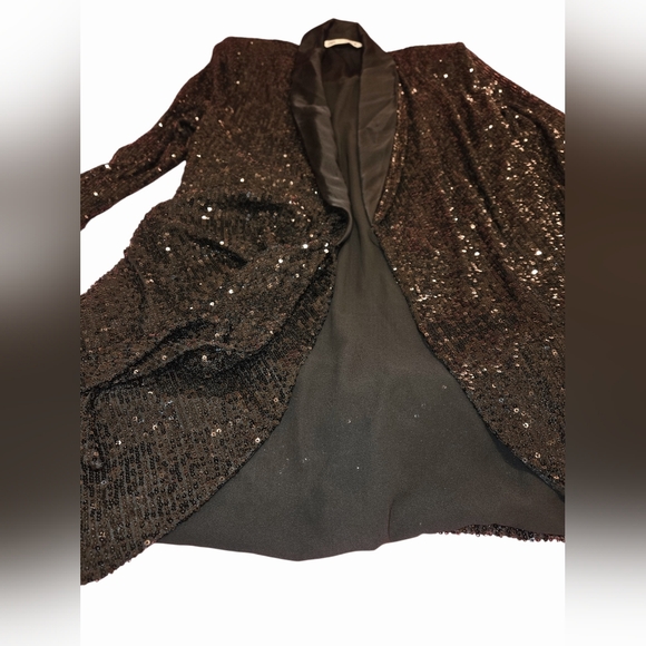Zara Black Sequin Blazer - Picture 9 of 12
